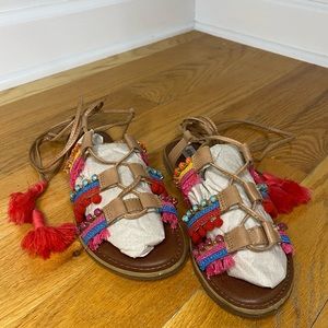 Steve Madden Colorful Wrap Up Sandals
